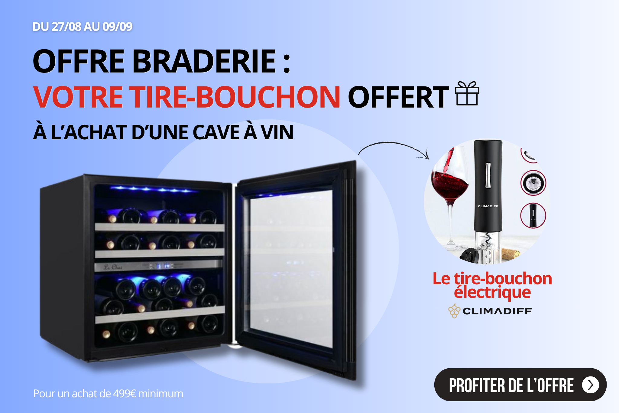 Tire-bouchon électrique offert